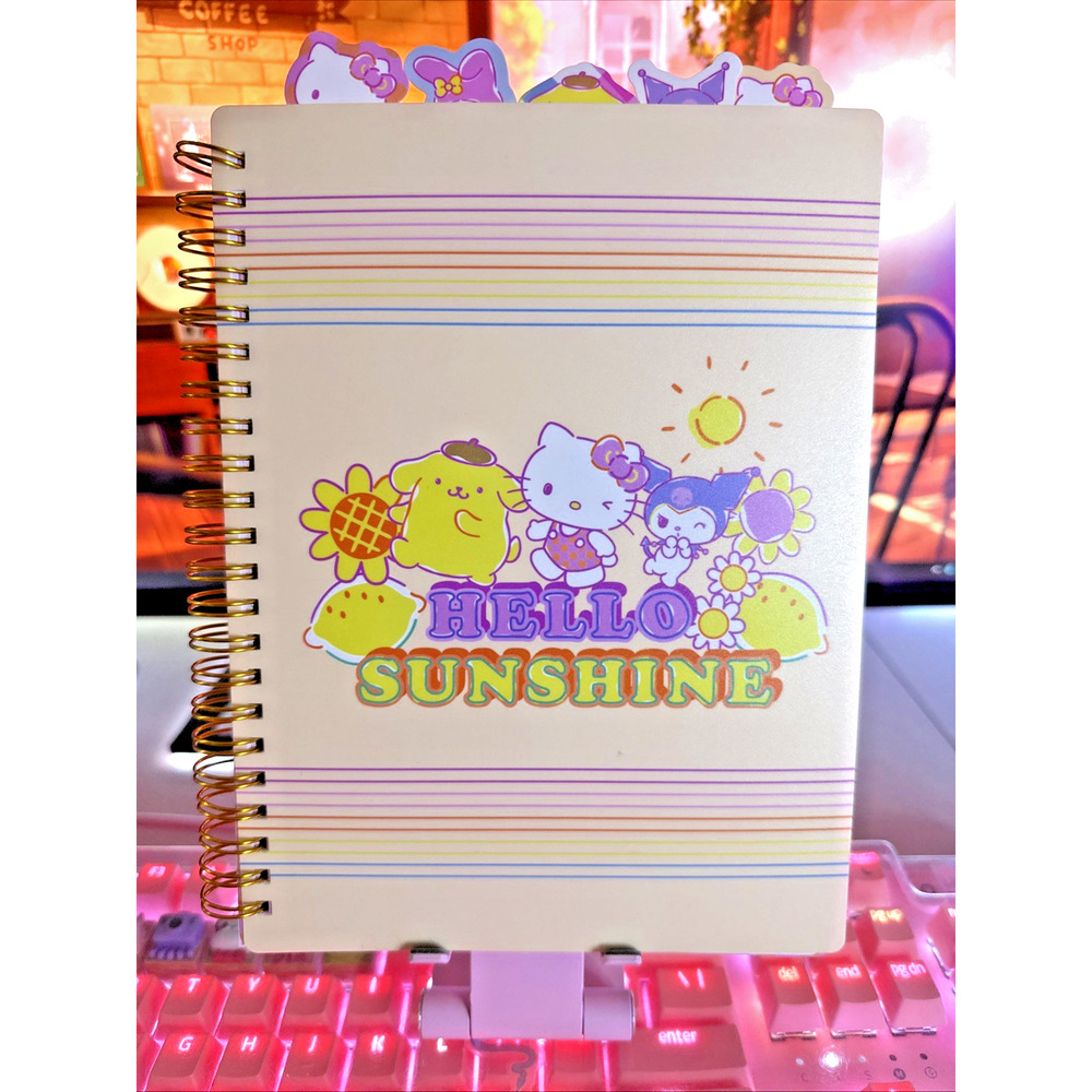Hello Kitty & Friends Spiral Notebook 5 Tab Lined Journal Sunshine 2025 Sanrio